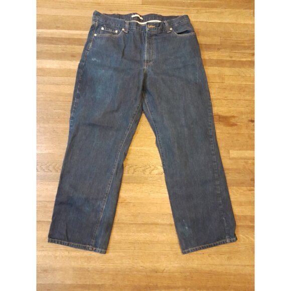 Vintage LL Bean Mens Natural Fit 35X30 Straight Leg Medium Wash Jeans - Picture 1 of 14